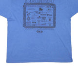 LG Mens Blue Graphic T-Shirt L Short Sleeve Crew Neck Cotton Blend
