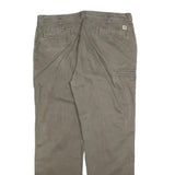 CARHARTT Mens Cotton Blend Beige Regular Straight Trousers W40 L34 Workwear Zip