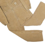 CARHARTT Mens Beige Cotton Loose Dungarees L W42 L28 Workwear Utility Overalls