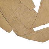 CARHARTT Mens Beige Cotton Loose Dungarees L W42 L28 Workwear Utility Overalls