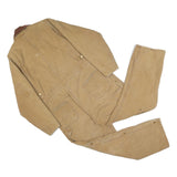 CARHARTT Mens Beige Cotton Loose Dungarees L W42 L28 Workwear Utility Overalls