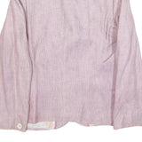 BOGNER Womens Pink Linen Jacket XL Woven Button Closure Classic Fit Lightweight