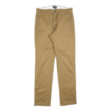 LEVI'S Mens Cotton Blend Beige Slim Straight Trousers W28 L30 Classic Zip