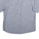 WOOLRICH Mens Blue Shirt XL Cotton Short Sleeve Button Front Casual