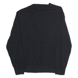 NAUTICA Mens Black Plain V-Neck Basic Knit Jumper XL Cotton Casual Wear