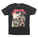 METALLICA Mens Black Graphic T-Shirt M Short Sleeve Crew Neck Band Tee