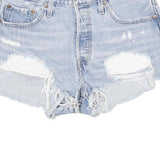 LEVI'S Womens Denim Blue Casual Cut-Off Shorts M W29 Distressed Style