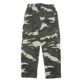 Mens Relaxed Cargo Cotton Blend Camouflage Print Trousers W26 L25 Utility