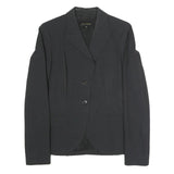 ESCADA Womens Black Jacket S Polyester Blend Classic Button Closure Tailored