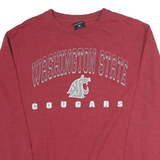 Mens Red Washington State Cougars Crew Neck M Sweatshirt Cotton Pullover