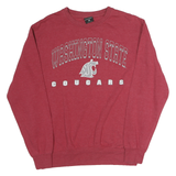 Mens Red Washington State Cougars Crew Neck M Sweatshirt Cotton Pullover