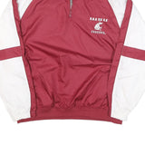 RED OAK Mens Maroon & White Sports Jacket L Polyester Blend Plain Zip Up