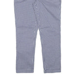 TOMMY HILFIGER Womens Cotton Blend Blue & White Slim Straight Trousers W31 L27