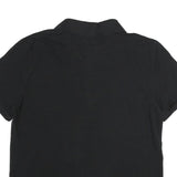 TOMMY HILFIGER Mens Black Short Sleeve Plain Polo Shirt XL Classic Fit