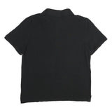 TOMMY HILFIGER Mens Black Short Sleeve Plain Polo Shirt XL Classic Fit