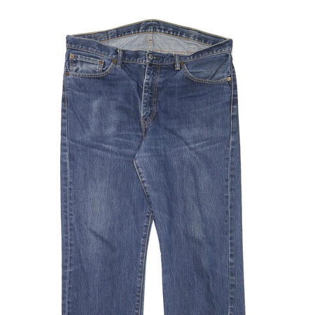 LEVI'S 751 Mens Regular Blue Denim Jeans W38 L32 Classic Cotton Blend Zip