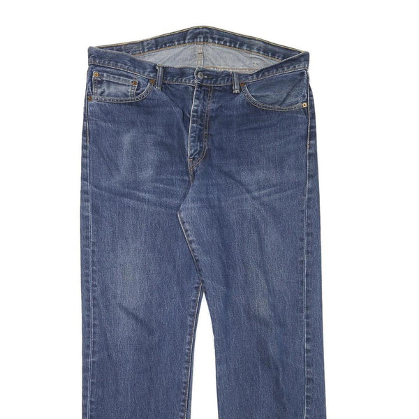 LEVI'S 751 Mens Regular Blue Denim Jeans W38 L32 Classic Cotton Blend Zip