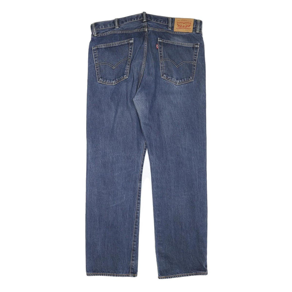 LEVI'S 751 Mens Regular Blue Denim Jeans W38 L32 Classic Cotton Blend Zip
