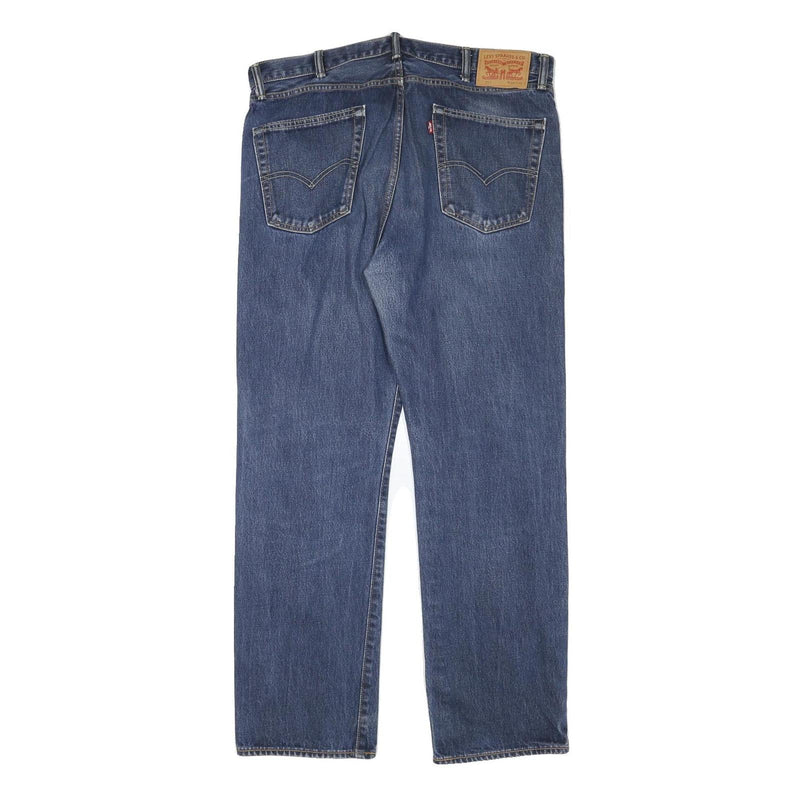 LEVI'S 751 Mens Regular Blue Denim Jeans W38 L32 Classic Cotton Blend Zip