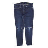 LEVI'S 311 Womens Slim Skinny Denim Dark Blue W29 L25 Distressed Stylish Jeans