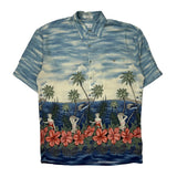 Pierre Cardin Floral Hawaiian Shirt - Large Multicoloured Viscose