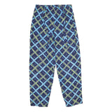 ESSENTIEL CITY Womens Velvet Blue Check Relaxed Tapered Trousers W28 L30