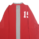 ADIDAS Mens Red & Grey Softball Track Jacket L Polyester Sport Casual
