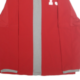 ADIDAS Mens Red & Grey Softball Track Jacket L Polyester Sport Casual