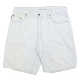 BUGLE BOY Mens Shorts White Casual M W34 Cotton Blend Relaxed Fit
