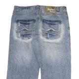SOUTHERN Mens Shorts Blue Denim Casual M W38 Cotton Relaxed Fit