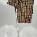 Lee Checked Cargo Shorts - 34W 11L Brown Cotton
