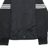 ADIDAS Womens Black Jacket S Polyester Plain Sports Zip Athletic Casual