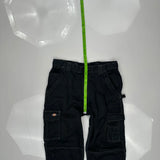 Dickies Double Knee Cargo Trousers - 34W 32L Black Cotton