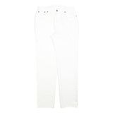 JEANOLOGY Womens White Regular Fit Straight Denim Jeans W28 L30 Zip Cotton Blend