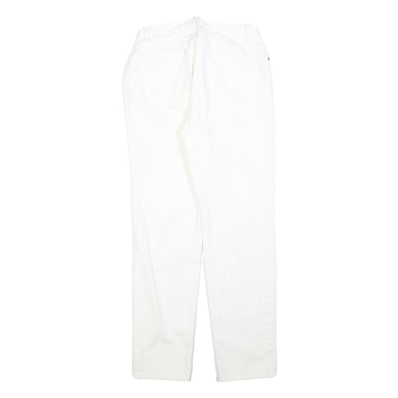 JEANOLOGY Womens White Regular Fit Straight Denim Jeans W28 L30 Zip Cotton Blend