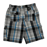Ecko Unltd Checked Cargo Shorts - 32W 10L Black Cotton