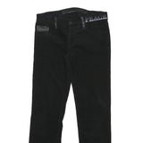 PEACE Womens Slim Black Cotton Blend Skinny Trousers W28 L27 Zip Casual