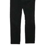 PEACE Womens Slim Black Cotton Blend Skinny Trousers W28 L27 Zip Casual