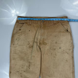 Carhartt Double Knee Carpenter Trousers - 38W 30L Beige Cotton
