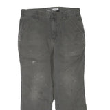 CARHARTT Mens Cotton Blend Green Regular Straight Trousers W34 L28 Workwear