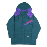 SIERRA DESIGNS Womens Green & Purple Outdoor Jacket UK 12 Polyester Blend Zip