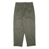 TOMMY HILFIGER Mens Cotton Blend Green Relaxed Straight Trousers W36 L31 Casual