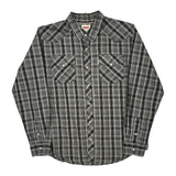 Levis Checked Shirt - Large Gray Cotton
