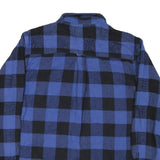 FIELD & STREAM Mens Blue & Black Check Shirt L Cotton Blend Classic Fit Button