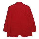 SAG HARBOR Womens Red Wool Blazer Jacket UK 18 Classic Tailored Button Closure