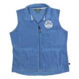 WOOLRICH Womens Blue Sleeveless Fleece Jacket L Polyester Zip Casual Outdoor