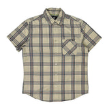 Ecko Unltd Checked Short Sleeve Shirt - Small Beige Cotton