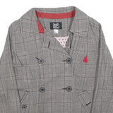 NEIGHBORHOOD Womens Grey Button Double Breasted Cotton Blend Jacket UK 14