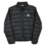 LEVI'S Mens Black Puffer Jacket M Polyester Blend Zip Casual Outerwear