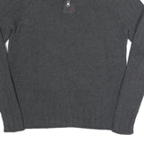RALPH LAUREN POLO JEANS COMPANY Mens Grey Plain Cotton Jumper Pullover Cable